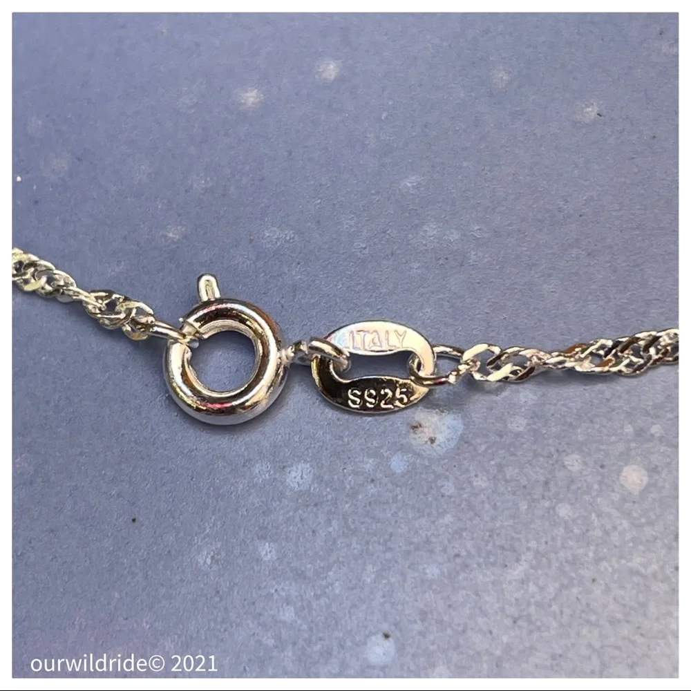 Sterling Silver Starry Night Forest‎ Necklace